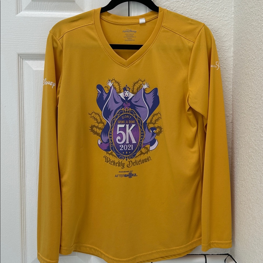 WDW Wine & Dine Race Weekend 2021 Yellow 5K Wickedly Delicious Long Sleeve Shirt